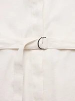 Linen Belted Tunic Shirt