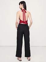 Linen Pull-On Ankle Pant