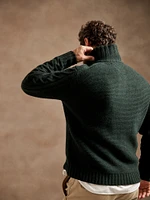 Cable-Knit Mock-Neck Sweater