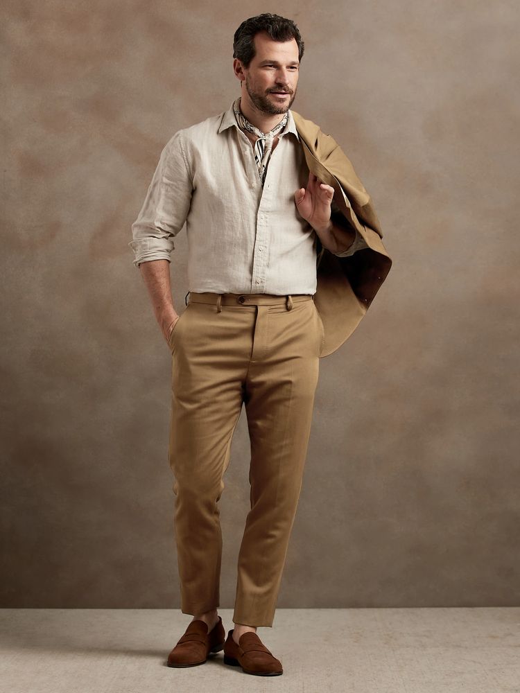 banana republic linen suit