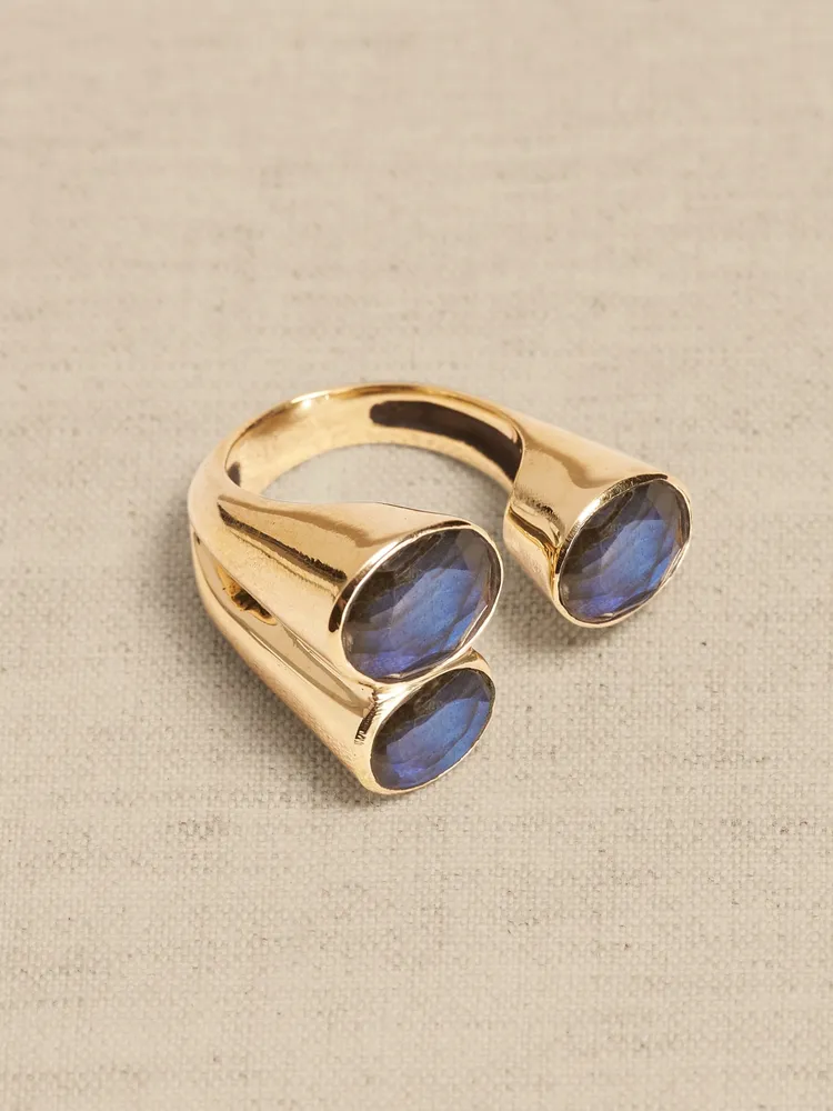 Irsa Triple-Labradorite Ring | Aureus + Argent