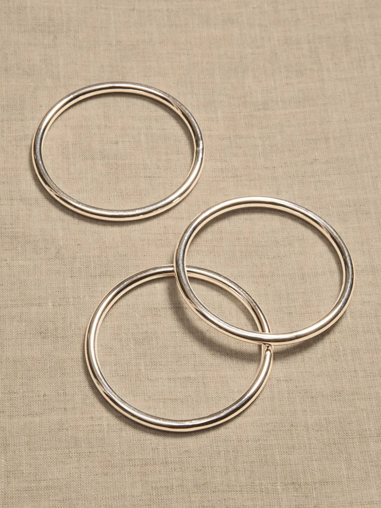 Ravena Triple Bangle Set | Aureus + Argent