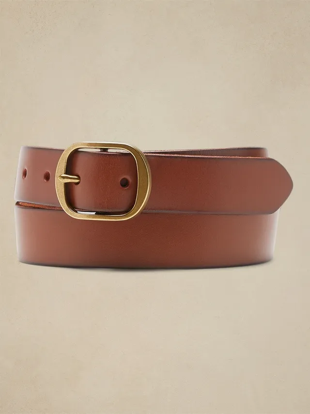 Rounded Square Buckle Belt