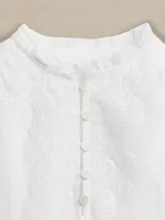 ROBE EN RAMIE À BRODERIE ANGLAISE POUR BÉBÉ