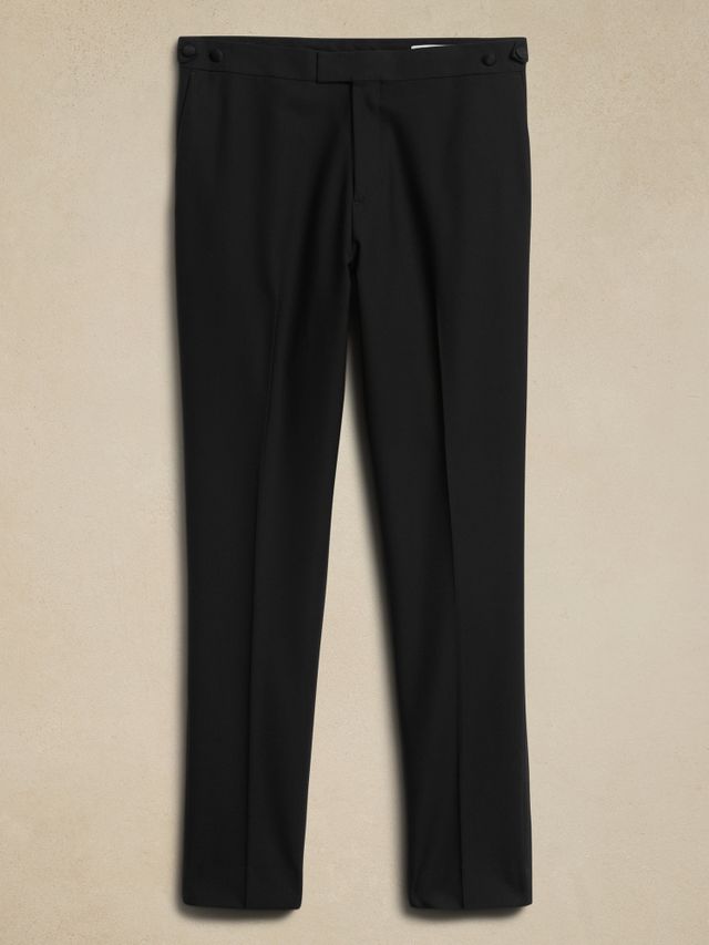 Barathea Italian Wool Tuxedo Pant