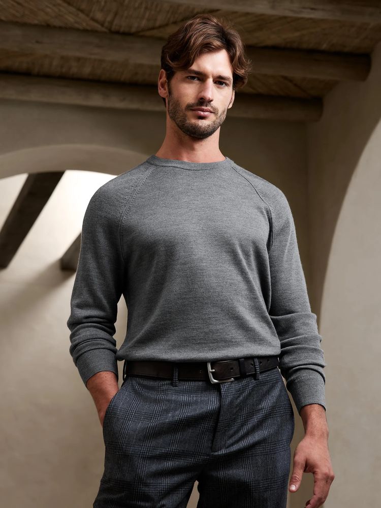 Italian Merino Crew-Neck Sweater