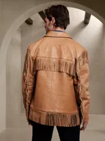 BR ARCHIVES Fringe Leather Jacket
