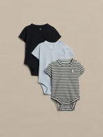 Essential SUPIMA® Short-Sleeve Bodysuit 3-Pack for Baby