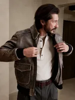 BR ARCHIVES Leather Flight Jacket