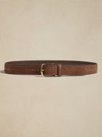 Cinza Nubuck Leather Belt