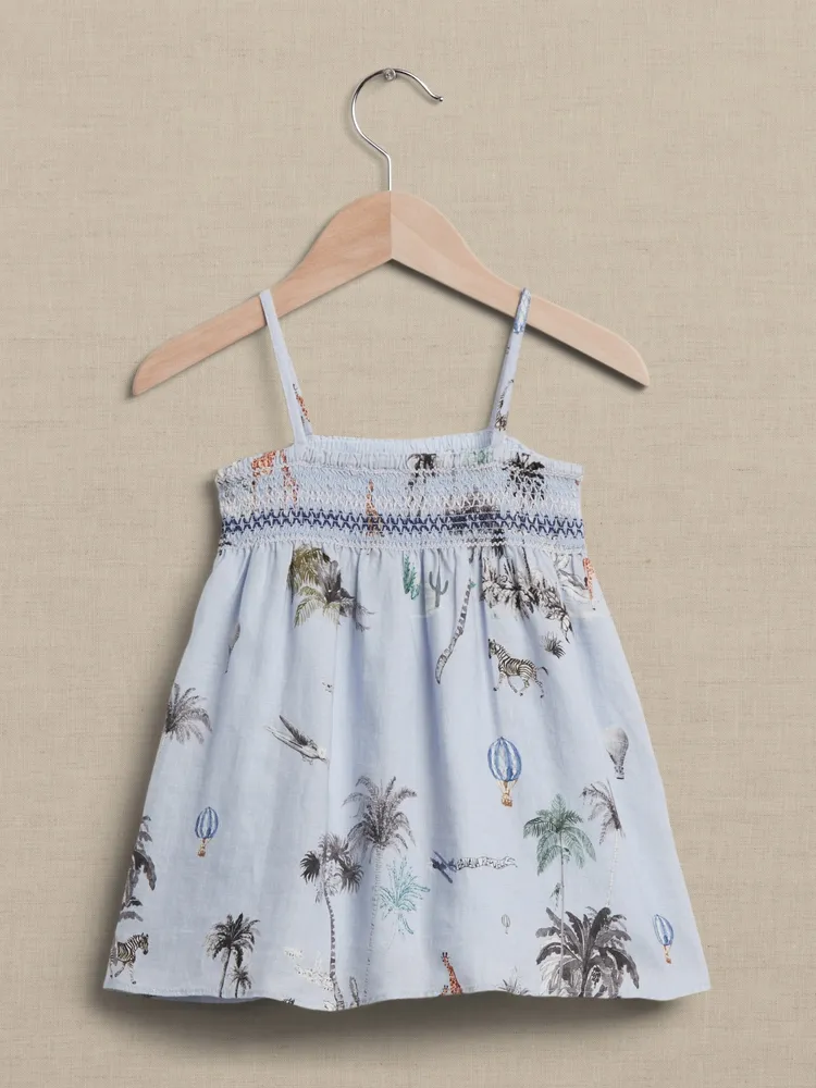 Linen Smocked Dress for Baby + Toddler