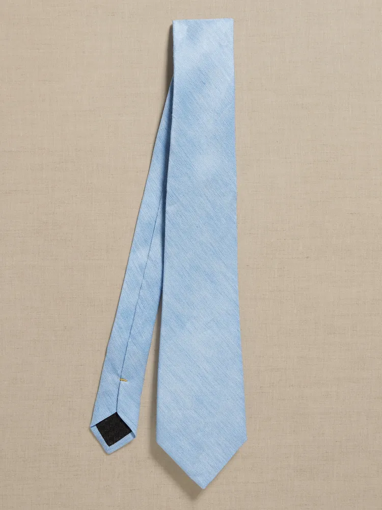 Spina Italian Linen-Silk Tie