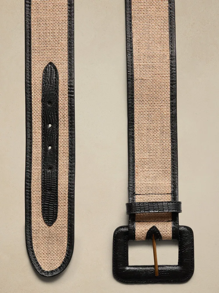 Banana Republic Heritage Linen & Leather Belt