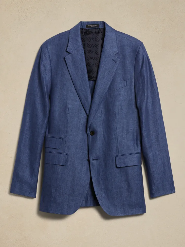 Hugh Herringbone Linen Suit Jacket