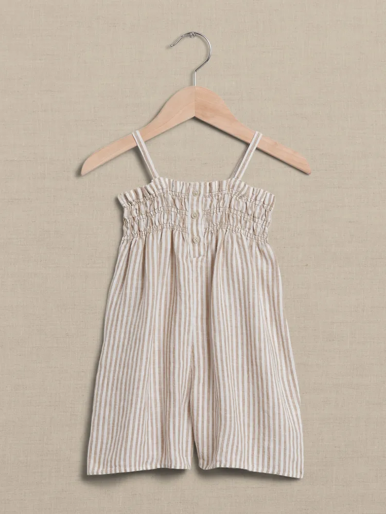 Beaton Linen Wrap Jumpsuit - Ochre | Garmentory