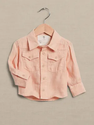 The Linen Western Shirt for Baby + Toddler