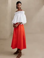 Bria Linen Off-Shoulder Top