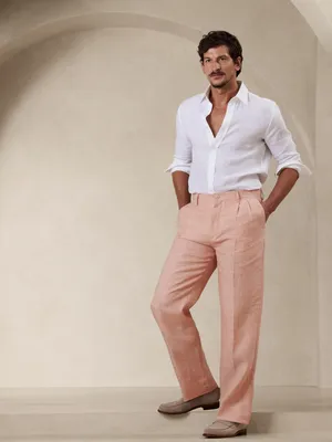 Buy SELECTED HOMME Black Mid Rise Linen Pants online