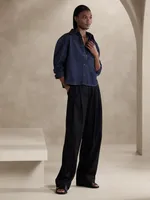 The Boxy Cropped Denim Shirt