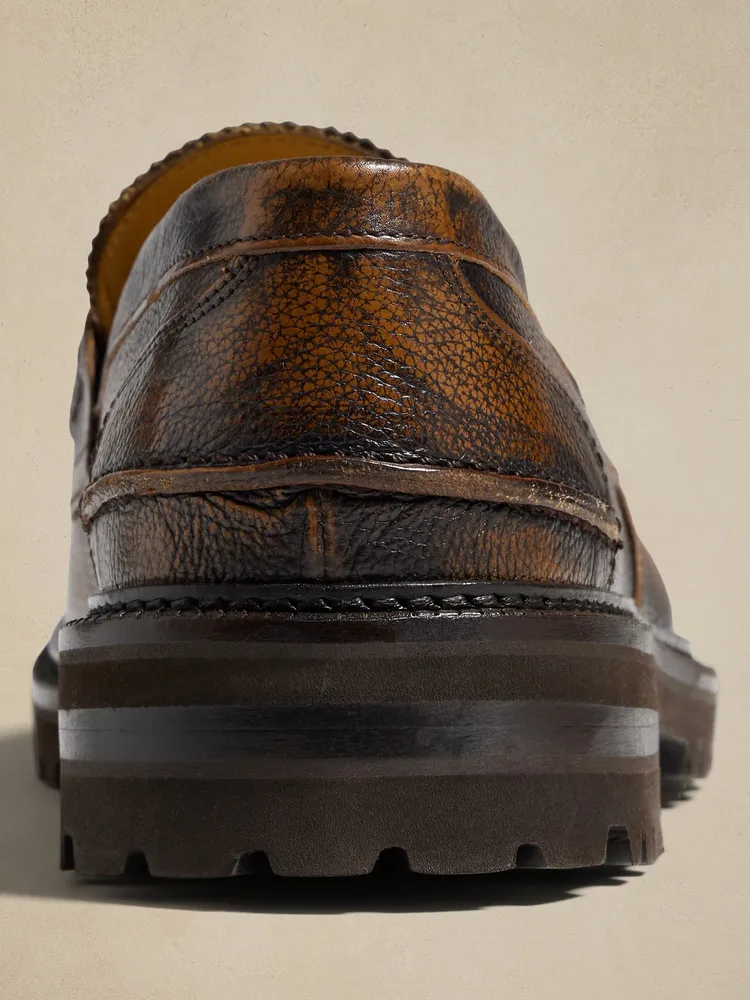 Amir Leather Lug-Sole Loafer