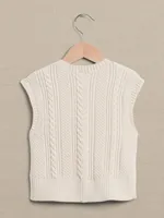 Cotton-Blend Sweater Vest for Baby + Toddler