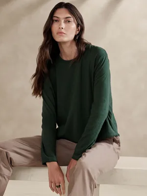 Slub Cropped T-Shirt