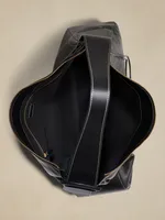 Oversized Ravello Leather Shoulder Bag