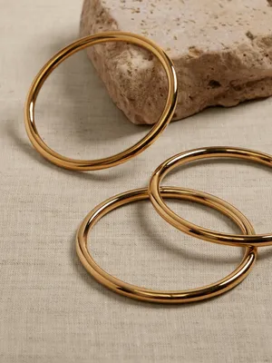 Ravena Triple Bangle Set | Aureus + Argent