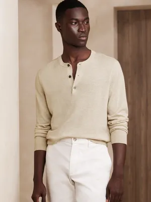 Mattia Merino Wool Henley Shirt