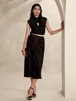 Zandra Silk Midi Skirt