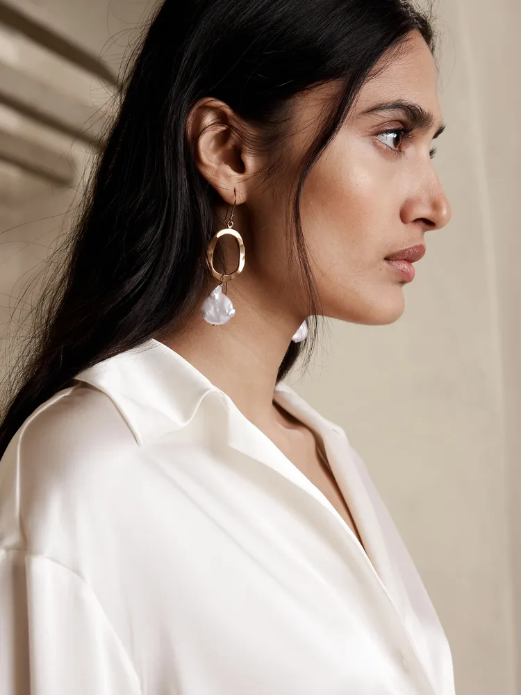 Sabara Pearl Earrings | Aureus + Argent