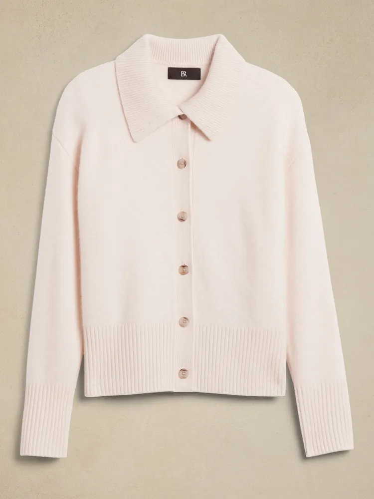 Astrid Boiled Cashmere Polo Cardigan