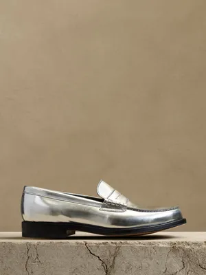 Navarre Metallic Leather Penny Loafer