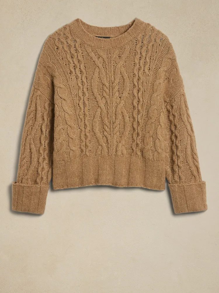 Oliver Cable-Knit Dog Sweater