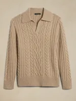 Lucas Wool-Cashmere Cable Sweater