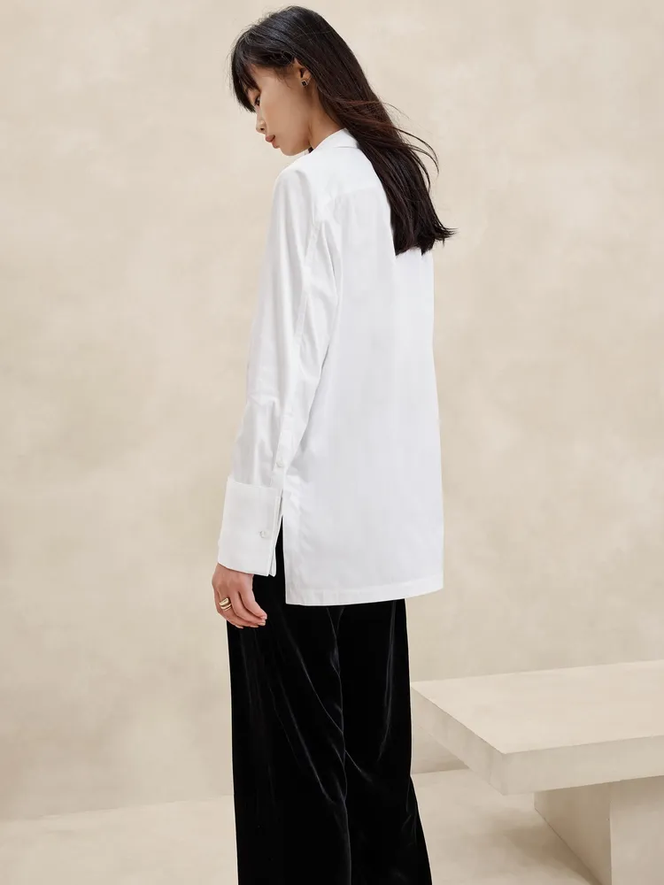 Meli Satin Tuxedo Shirt