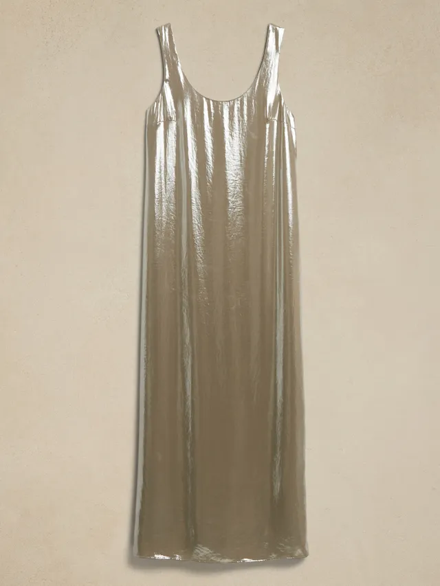 Banana Republic Maxime Metallic Maxi Dress