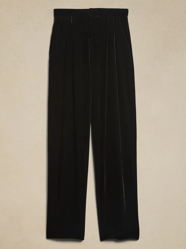 Petite Wide-Leg Satin Pull-On Pant