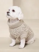 Oliver Cable-Knit Dog Sweater