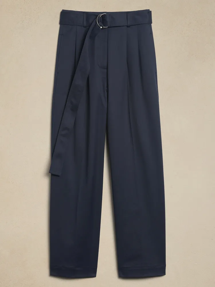 Cruz Pleated Wide-Leg Chino