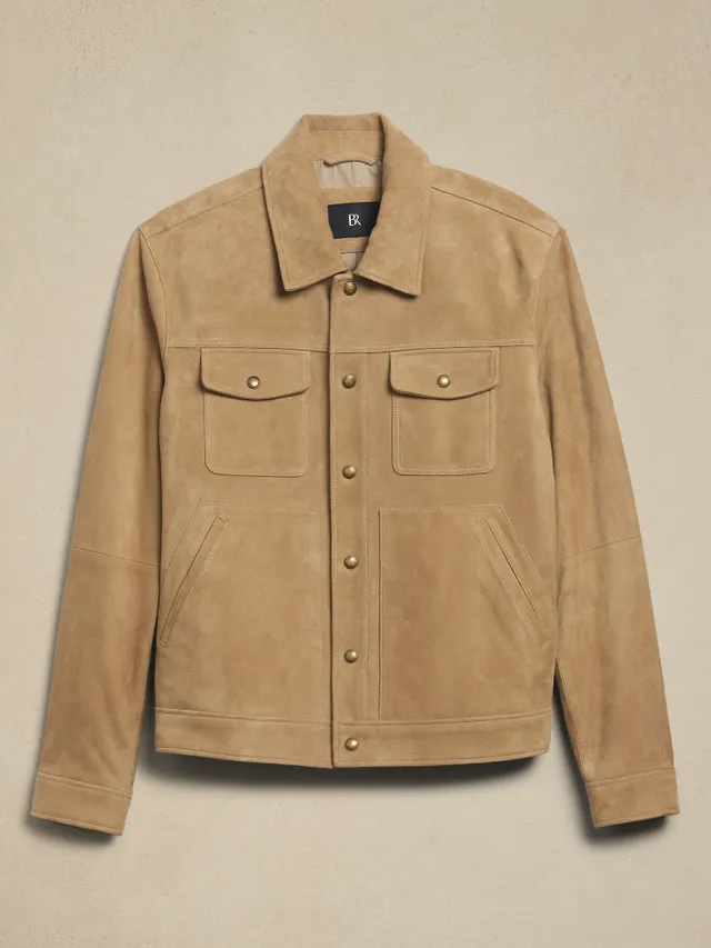 Banana Republic Suede Trucker Jacket