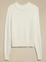 Cotton-Silk Crew-Neck Sweater