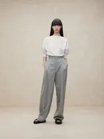 Wide-Leg Italian Wool Pant