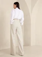 Carmel Pleated Wide-Leg Pant