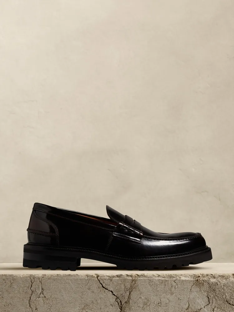 Leather Lug-Sole Loafer