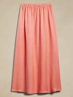 Viscose-Linen Maxi Skirt