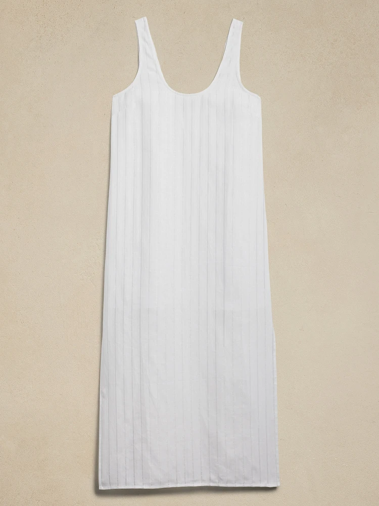 Linen-Cotton Maxi Dress