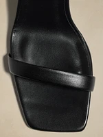 Italian Leather Block-Heel Sandal