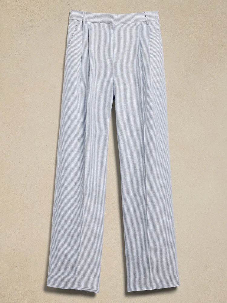 High-Rise Relaxed Linen Pant