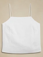 Linen Square-Neck Tank